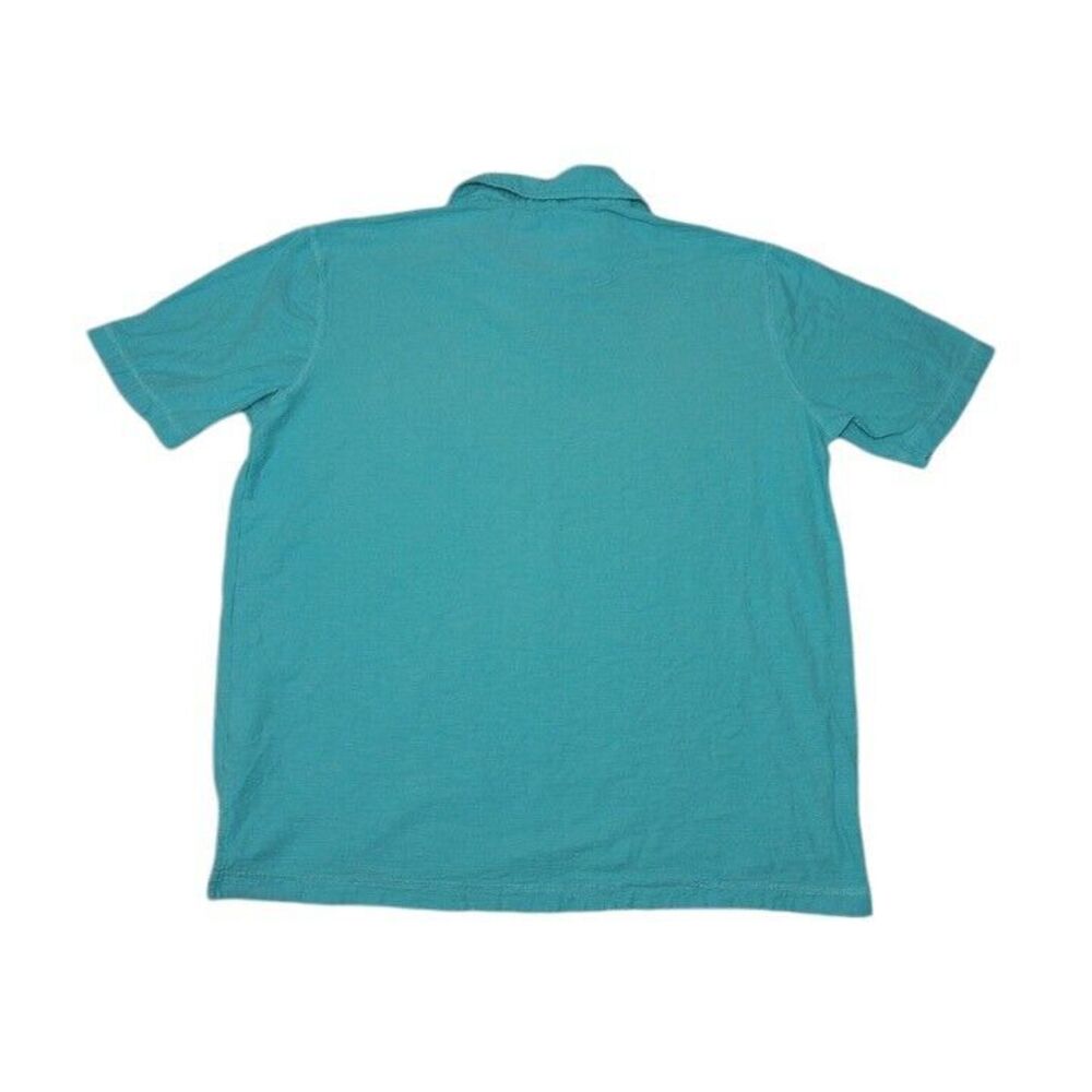 Nat Nast Men's Medium Buttonless Polo Shirt Light Blue Short Sleeve 100% Cotton - Picture 7 of 7